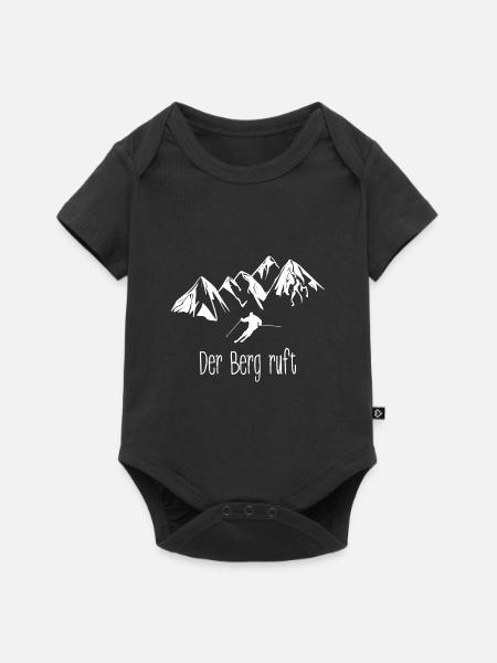 skifahren, skifahrer, der berg ruft - Baby Premium Kurzarmbody - Schwarz