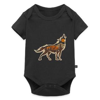 Wolf Nature Nature Nature Animaux sauvages - Body à manches courtes Premium Bébé - noir - Devant