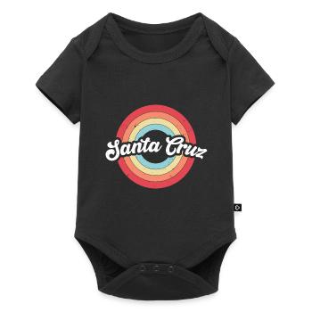 Cercle arc-en-ciel vintage de Santa Cruz - Body à manches courtes Premium Bébé - noir - Devant
