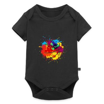 Ballon d’art de basket-ball - Body à manches courtes Premium Bébé - noir - Devant