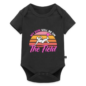 Sports Fan Football Mama Football Gift - Baby Premium short-sleeve bodysuit - black - Front