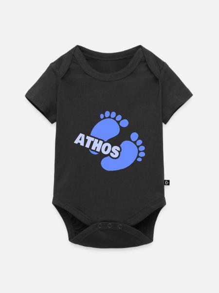 Baby Athos - Baby Premium Kurzarmbody - Schwarz