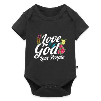 Jesus God Bible Verse Inspirational Gift - Baby Premium short-sleeve bodysuit - black - Front