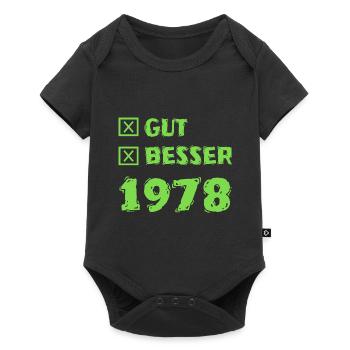 Besser 1978 - Baby Premium Kurzarmbody - Schwarz - Vorne