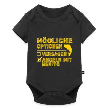 Fisch Benito - Baby Premium Kurzarmbody - Schwarz - Vorne