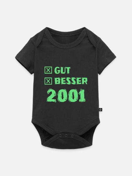Besser 2001 - Baby Premium Kurzarmbody - Schwarz