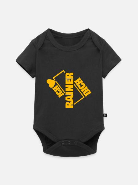 Geschenk für Rainer - Baby Premium Kurzarmbody - Schwarz
