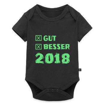 Besser 2018 - Baby Premium Kurzarmbody - Schwarz - Vorne