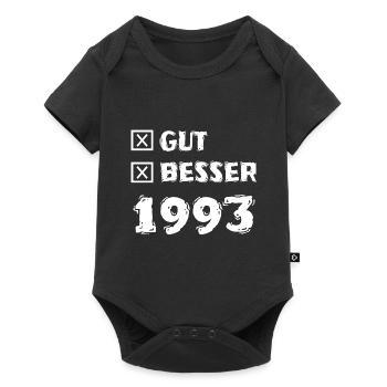 Besser 1993 - Baby Premium Kurzarmbody - Schwarz - Vorne