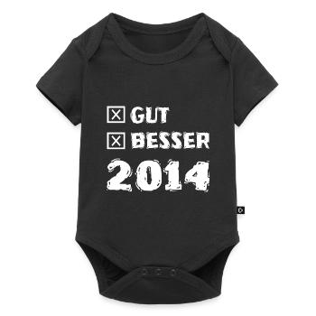 Besser 2014 - Baby Premium Kurzarmbody - Schwarz - Vorne