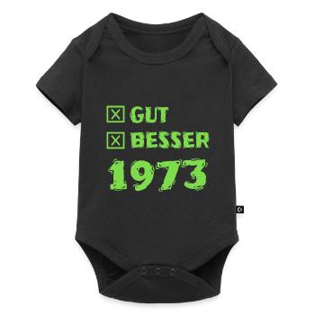 Besser 1973 - Baby Premium Kurzarmbody - Schwarz - Vorne