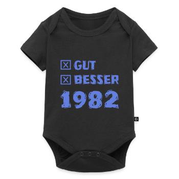 Besser 1982 - Baby Premium Kurzarmbody - Schwarz - Vorne