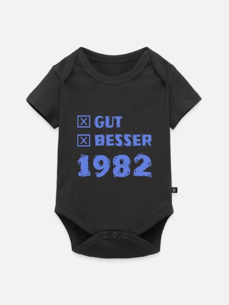 Besser 1982 - Baby Premium Kurzarmbody - Schwarz
