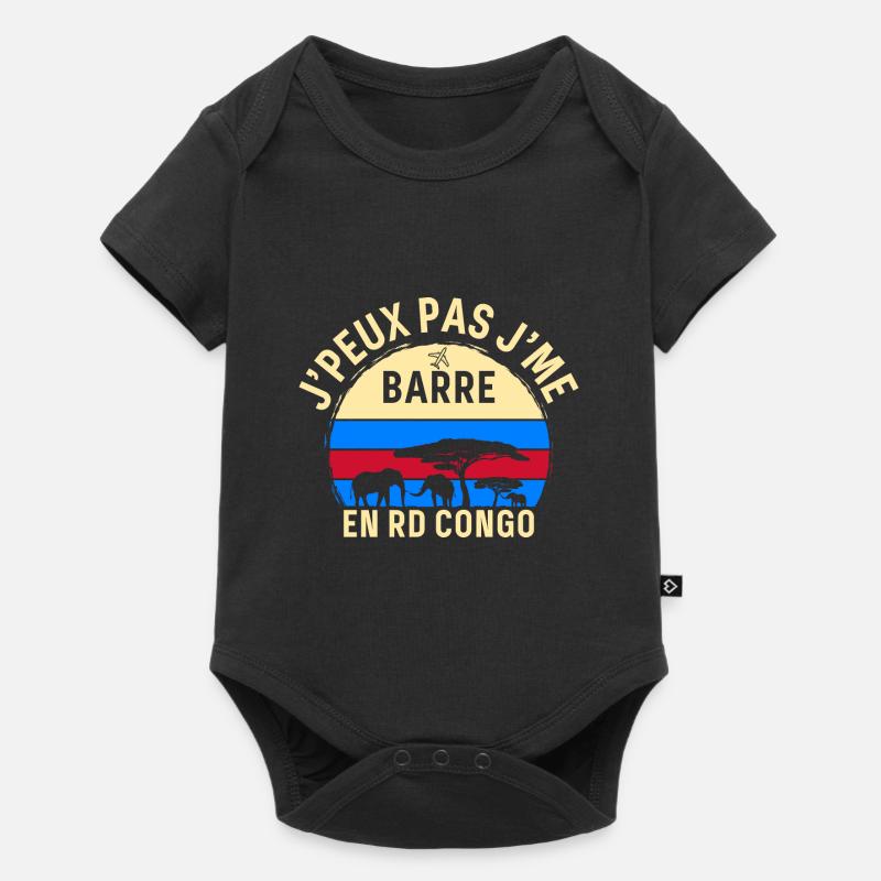 J peux pas j me barre En RD Congo - Body à manches courtes Premium Bébé - noir
