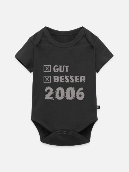 Besser 2006 - Baby Premium Kurzarmbody - Schwarz