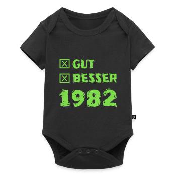 1982 - Baby Premium Kurzarmbody - Schwarz - Vorne