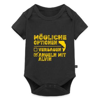 Alvin Alvin - Baby Premium Kurzarmbody - Schwarz - Vorne