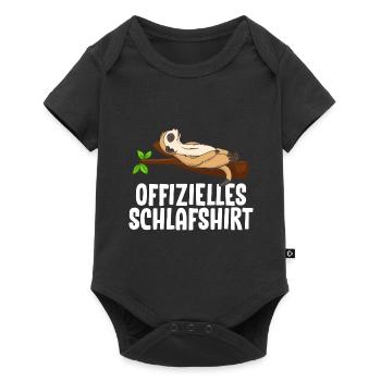 T-shirt de nuit officiel Meerkat - Body à manches courtes Premium Bébé - noir - Devant