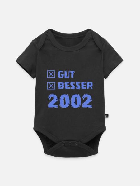 Besser 2002 - Baby Premium Kurzarmbody - Schwarz