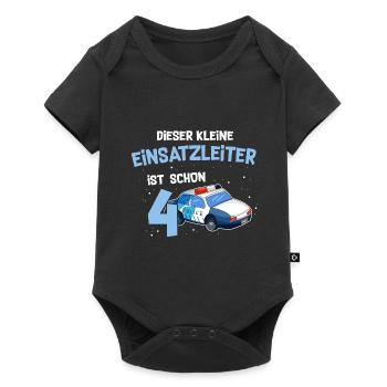 4 Birthday Police 4 Year Old - Baby Premium short-sleeve bodysuit - black - Front