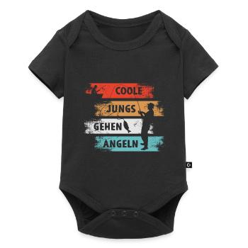 Cool Guys Go Fishing Angler - Baby Premium short-sleeve bodysuit - black - Front