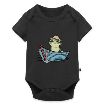 Frog, Frogs, Boat, Pond, Nature - Baby Premium short-sleeve bodysuit - black - Front