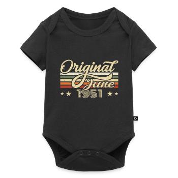 Juni 1951 | Geburtstag 1951 Jahrgang Juni 1951 - Baby Premium Kurzarmbody - Schwarz - Vorne