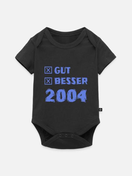 Besser 2004 - Baby Premium Kurzarmbody - Schwarz