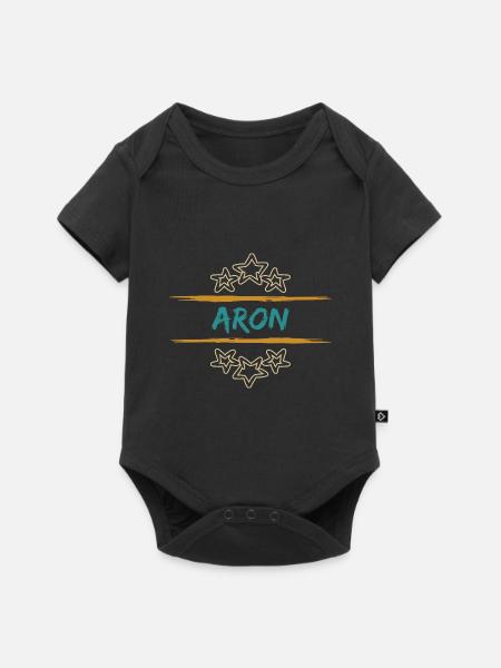 Aron - Baby Premium Kurzarmbody - Schwarz