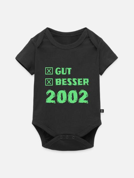 2002 - Baby Premium Kurzarmbody - Schwarz