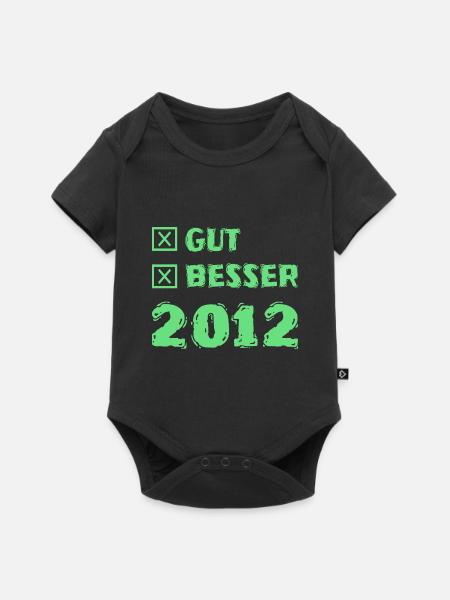 Besser 2012 - Baby Premium Kurzarmbody - Schwarz