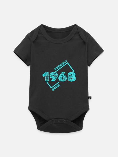 1968 - Baby Premium Kurzarmbody - Schwarz