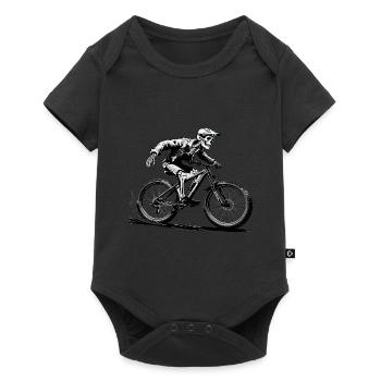 Mountain Bike Bicycle Biking Downhill Sport Downhill - Baby Premium short-sleeve bodysuit - black - Front