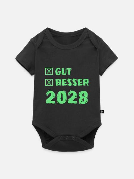 Besser 2028 - Baby Premium Kurzarmbody - Schwarz