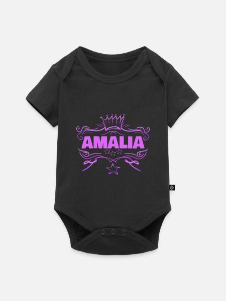 Amalia als Baby - Baby Premium Kurzarmbody - Schwarz