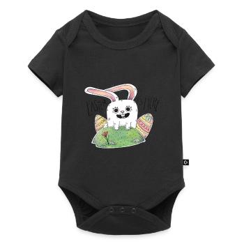 Pâques est là! Joli cadeau cool pour les enfants - Body à manches courtes Premium Bébé - noir - Devant
