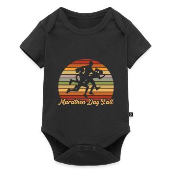 Half Marathon Jogging Running Gift - Baby Premium short-sleeve bodysuit - black - Front