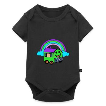 Happy Trailer Hut Rainbow Fantasy - Baby Premium short-sleeve bodysuit - black - Front
