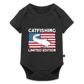 Cadeau de pêche au poisson-chat en édition limitée - Body à manches courtes Premium Bébé - noir - Devant
