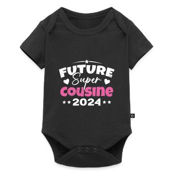 Future Super Cousine 2024 Annonce Grossesse - Body à manches courtes Premium Bébé - noir - Devant