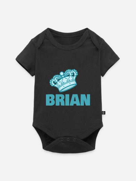 Vorname Brian - Baby Premium Kurzarmbody - Schwarz