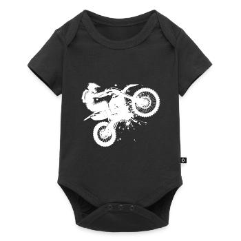 Freestyle Motocross Supermoto Dirt Biker Femme - Body à manches courtes Premium Bébé - noir - Devant