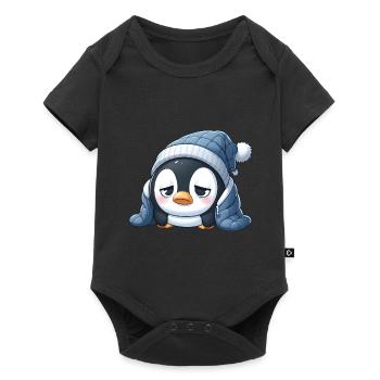 Pingouin fatigué - Body à manches courtes Premium Bébé - noir - Devant