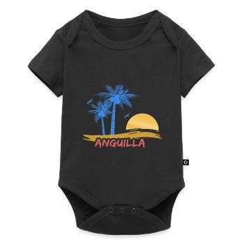 Anguilla as a beach - Baby Premium short-sleeve bodysuit - black - Front
