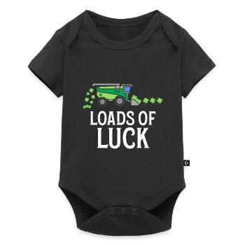 Loads Of Luck St. Patrick's Day Erntemaschine - Baby Premium Kurzarmbody - Schwarz - Vorne