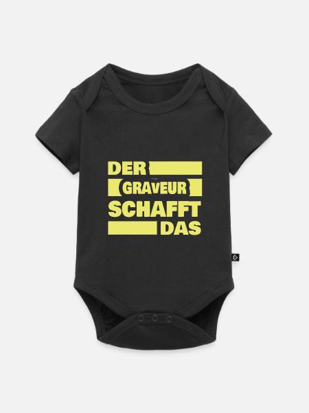 Graveur als Arbeit - Baby Premium Kurzarmbody - Schwarz