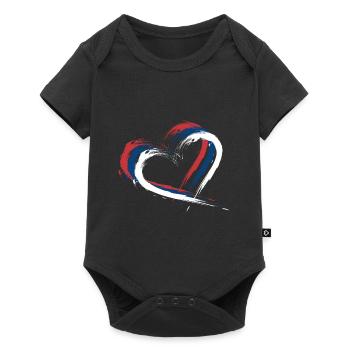 Drapeau de la Serbie - Body à manches courtes Premium Bébé - noir - Devant