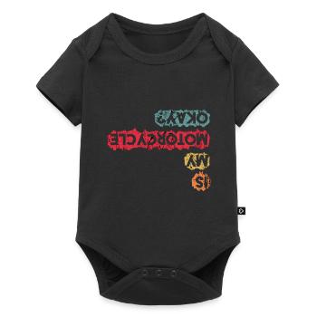 Gibt Wichtigeres Bobber Motorradfahrer Motorrad - Baby Premium Kurzarmbody - Schwarz - Vorne