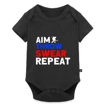 Boules Game Goals Throw Swear Repeat - Baby Premium short-sleeve bodysuit - black - Front