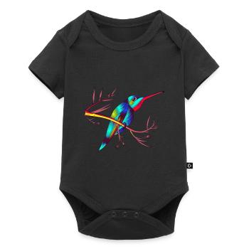 colorful kohlibrie (bird lover) - Baby Premium short-sleeve bodysuit - black - Front